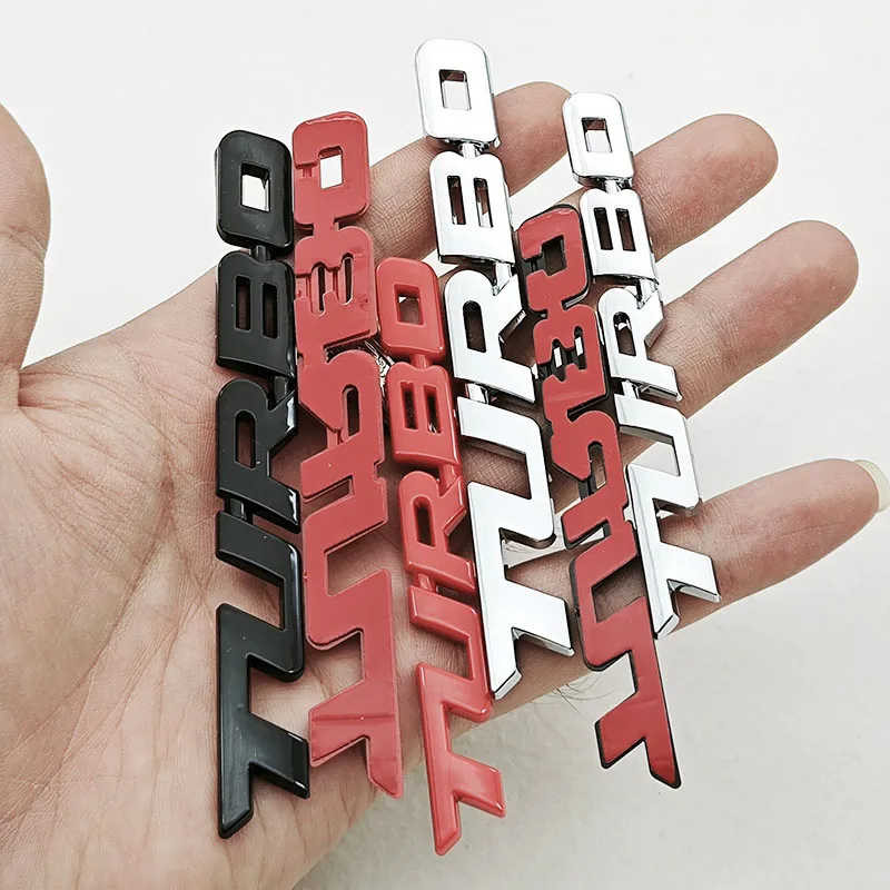 3D ABS Turbo Badge Decorative Car Accessory Sticker