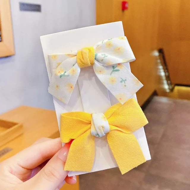 2022 New Bow Headgear Cute Sweet Little Girl Hair Accessories Summer Girls Net Red Clips Baby Hairpins Children Hair Clips Gifts E3