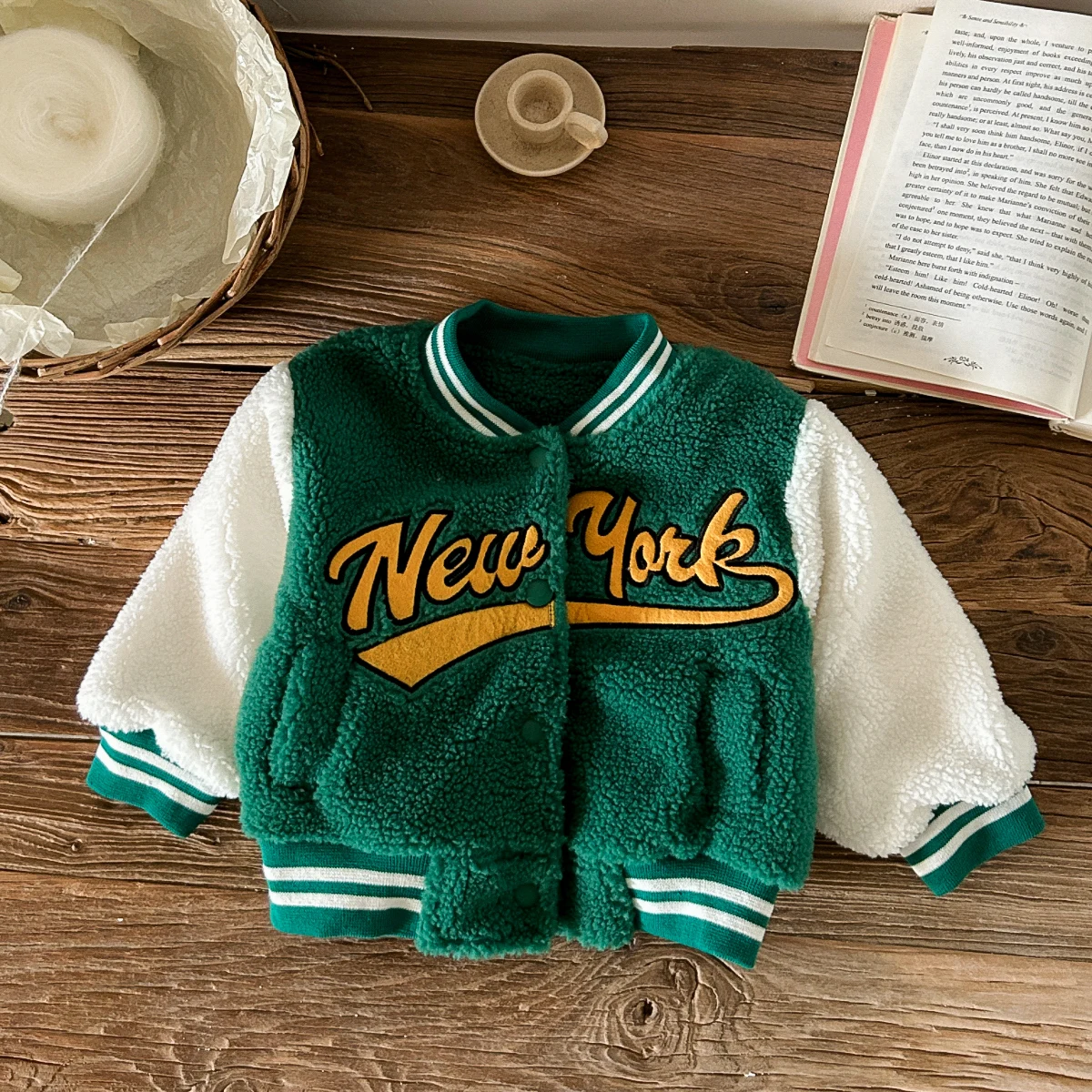 New Baby Girls Clothes Jacket Coat Infant Tops Winter Warm NewYork Embroidery Top Children Clothing Newborn Boys Kids Coats