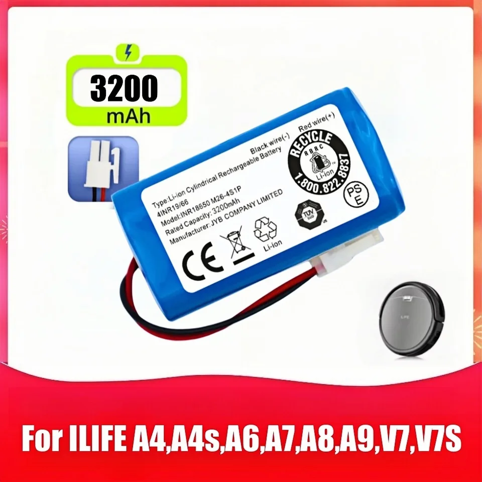 Nuova batteria agli ioni di lio 14.4V 3400mAh/2800mAh N700-014 per detergente Robot HONOR choidesc7 R1  44
