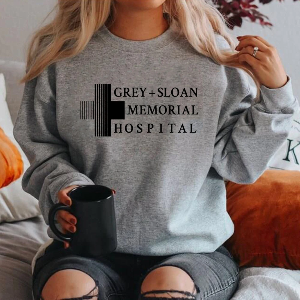 Grey + Sloan Memorial Hospital Unisex Sweatshirts Grey's Anatomy TV Show  Hoodies Streetwear Women Top Casual Pullovers Hoodie - AliExpress