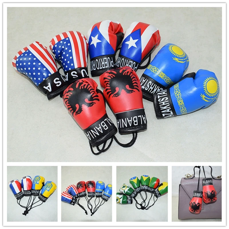 

10cm Newborn Photography Props Mini Simulation Boxing Glove Boxing Flag Gloves