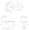 Elongated Corner Toilet, Compact 17.2" Tall Toilet with Comfort Height Toilet Bowl & Dual Flush Tank, Space-Saving Small Toilets 2