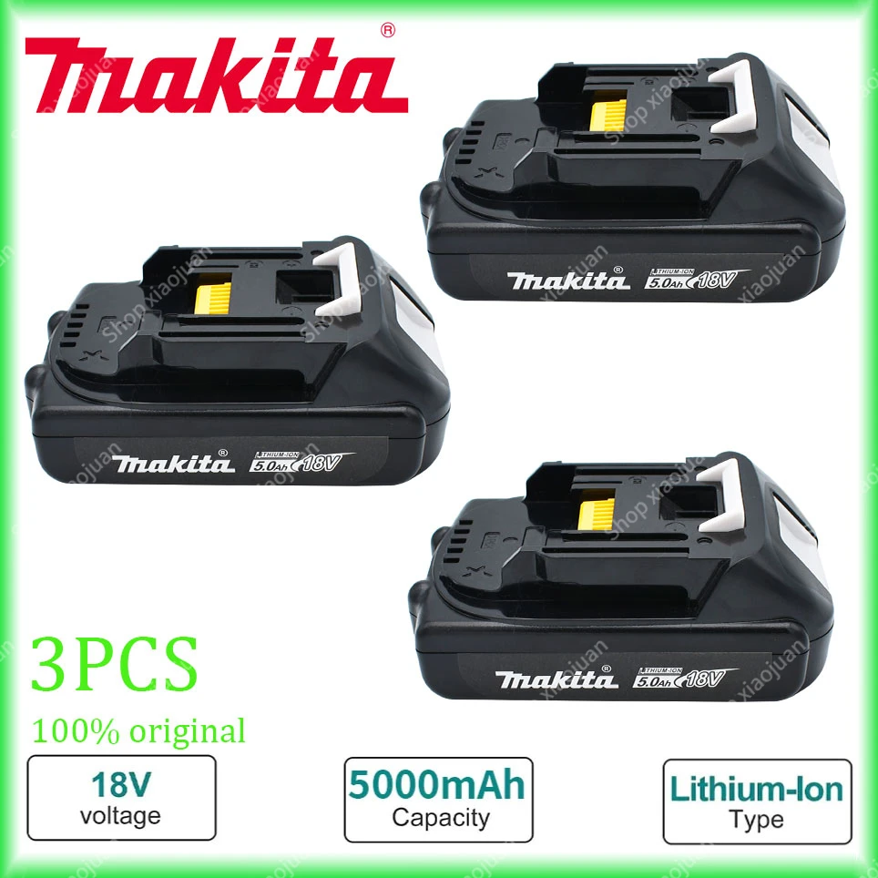 

18V 5.0Ah Makita Original Rechargeable Li-Ion Battery For BL1830 BL1815 BL1860 BL1840 194205-3 Replacement Power Tools Battery