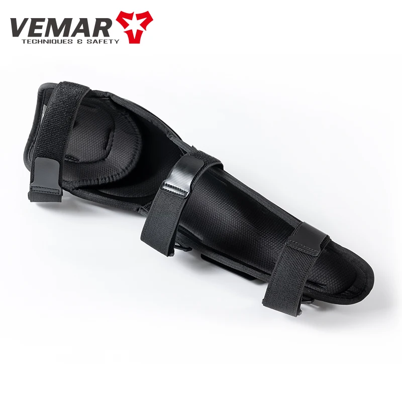 VEMAR 고보호 오토바이 무릎 보호대 ? 2개입 긴 탄소 섬유 패턴 레그 가드 (M-L)