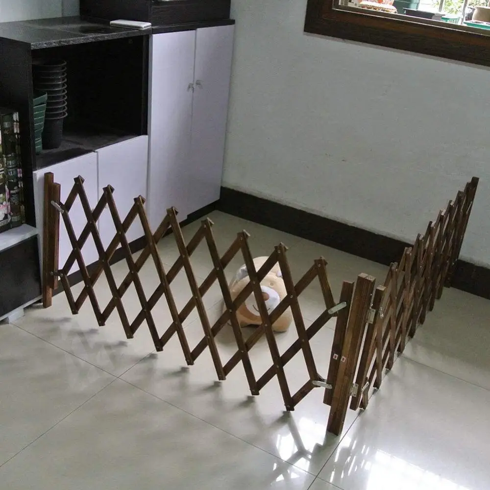 Celosia Extensible Valla Madera Extensible FWTXZTER - Ajustable 35-220 Cm,  Para Mascotas O Jardín Valla Plegable Base Triangular, image size:1000x1000