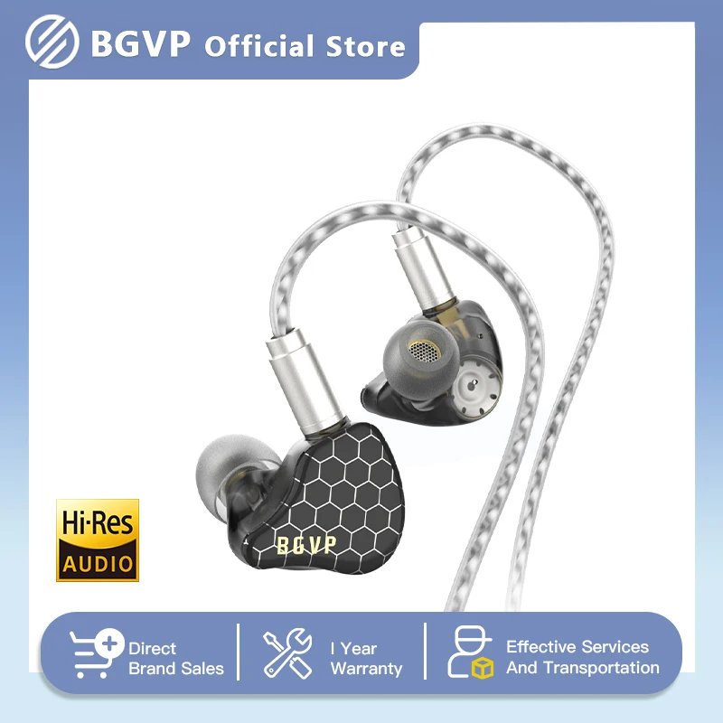 Ear Headphones In Ear Monitor Gaming Headset HiFi Wired Earbuds 6D Sound Effects Bass Stereo BGVP Scale 2DD
