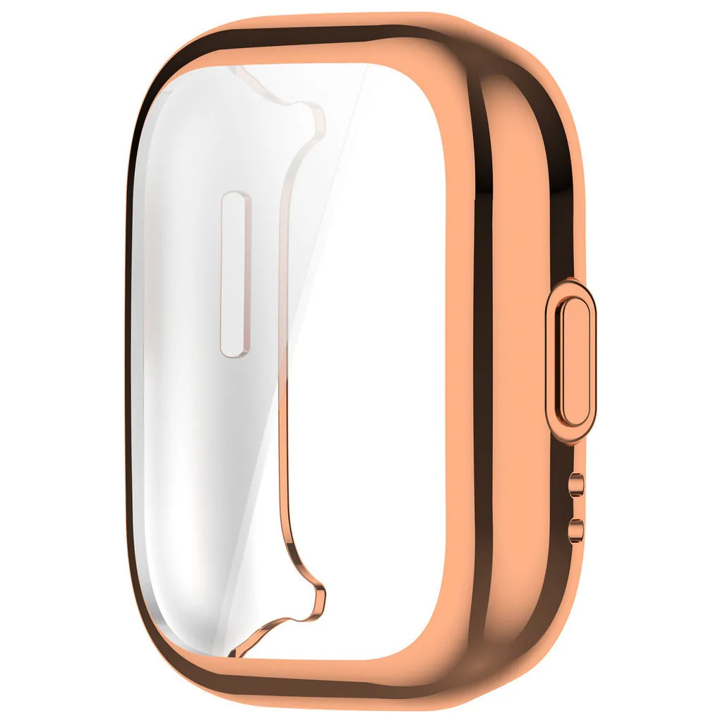 Enhanced TPU Soft Electroplating Smartwatch Screen Protector Frame - Anti-Scratch Full Coverage Case Cover