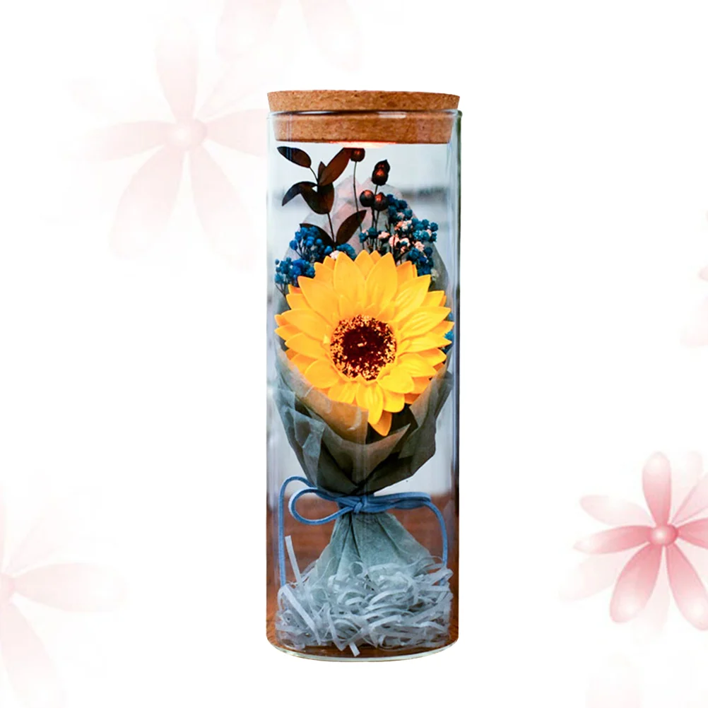 

Gift for Christmas Preserved Flower Artificial Soap Bling Bedroom Decor Bottle Romantic