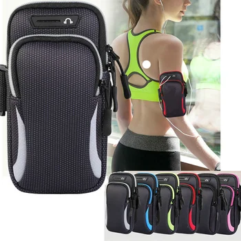 Waterproof Sports Armband Phone Case For IPhone 17 Pro Max Samsung s25 ultra 7.2" Universal Sport Phone Case Arm Band Running