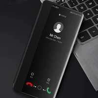 For Xiaomi Poco X7 Pro Case Clear Window View Flip Cover PU Leather Phone Case for Poco X7 Pro X7Pro Fundas Protective Shells 1