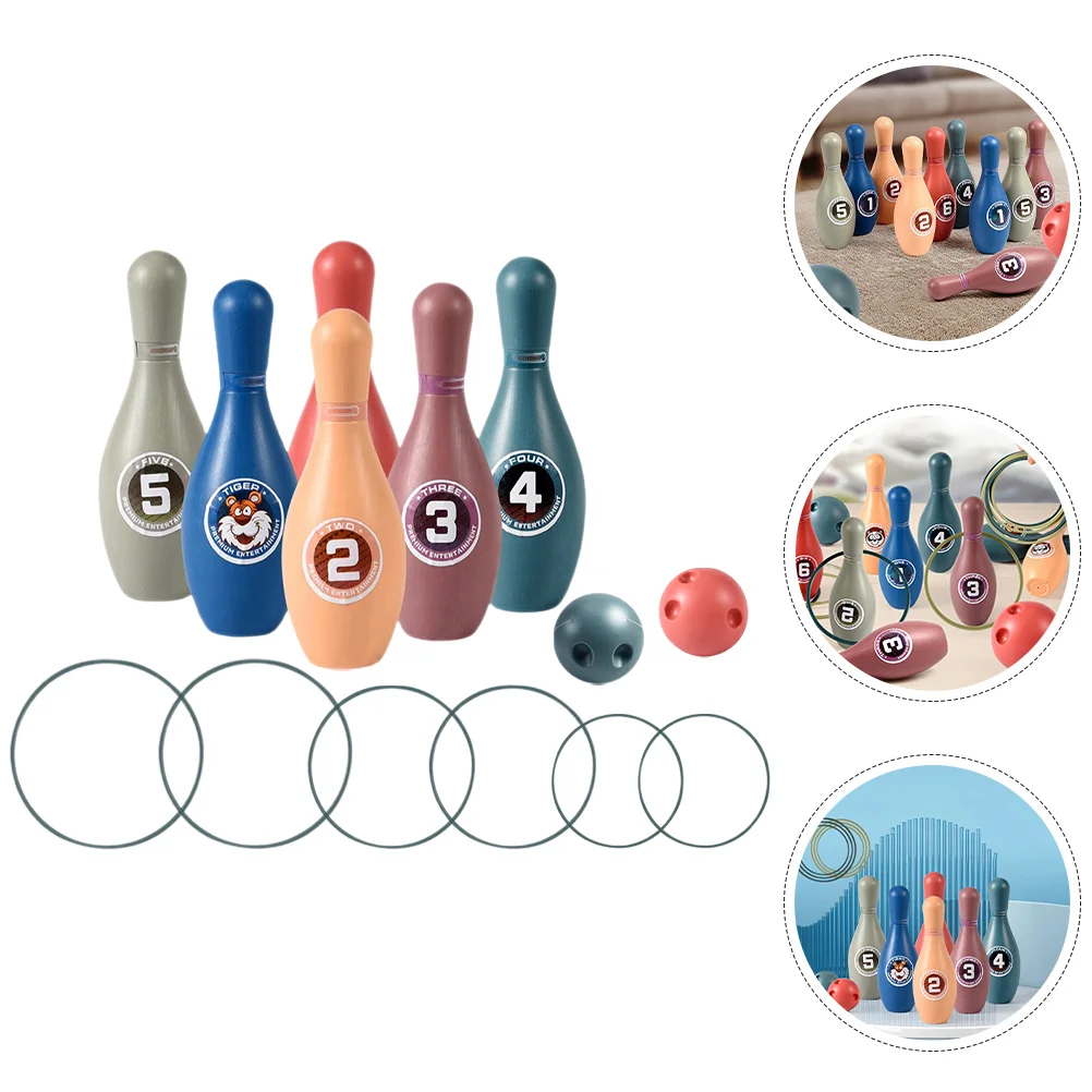 

Of Interactive Bowling Toy Kit Parent-Child Bowling Balls With Rings Outdoor Sports Playthings Toys Bowling Circle Sets