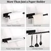 Paper Towel Holder Punch-Free Roll Paper Holder Kitchen Tissue Shelf Under Cabinet Fresh Film Tin Foil Holder Accessory 3
