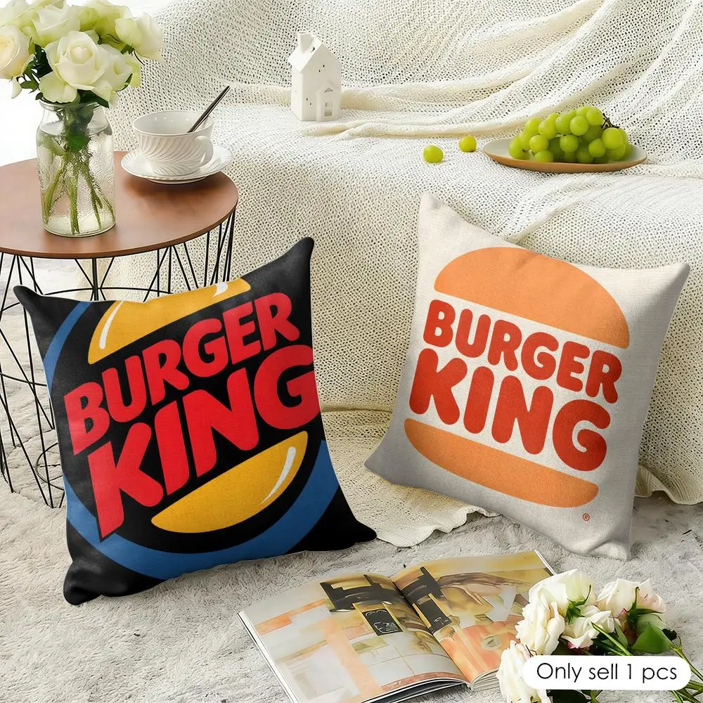 Cool H-Hun B-Burger K-King 쿠션 커버 천연 린넨 유기농 직물 양..