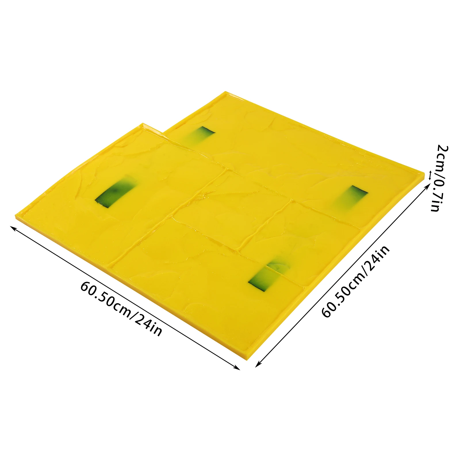 4 Pcs Concrete Texturing Skin Polyurethane Concrete Stamping Mats Set 24"x24" Texture Patterns Stamps For Walls Floors