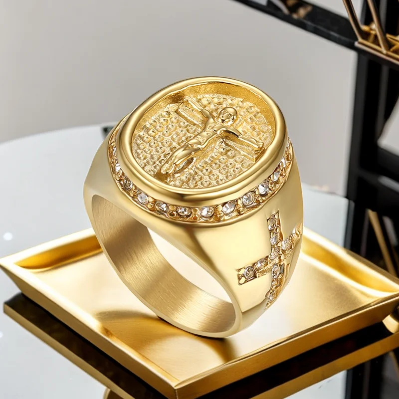 Christian gold rings best sale