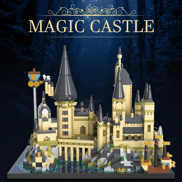 2700+pcs Magic World Medieval Harry Potter Castle MOC Building Bricks Model Blocks Toys for Children Kids Adult 3.5mm Block Sets 2