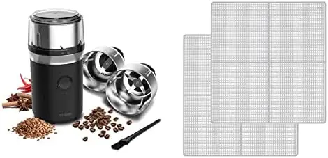 

Coffee Grinders, Stainless Steel Bowls, Black & Food Dehydrator Machine Mesh Screens, 2Pack, White Falafels maker Portable coffe