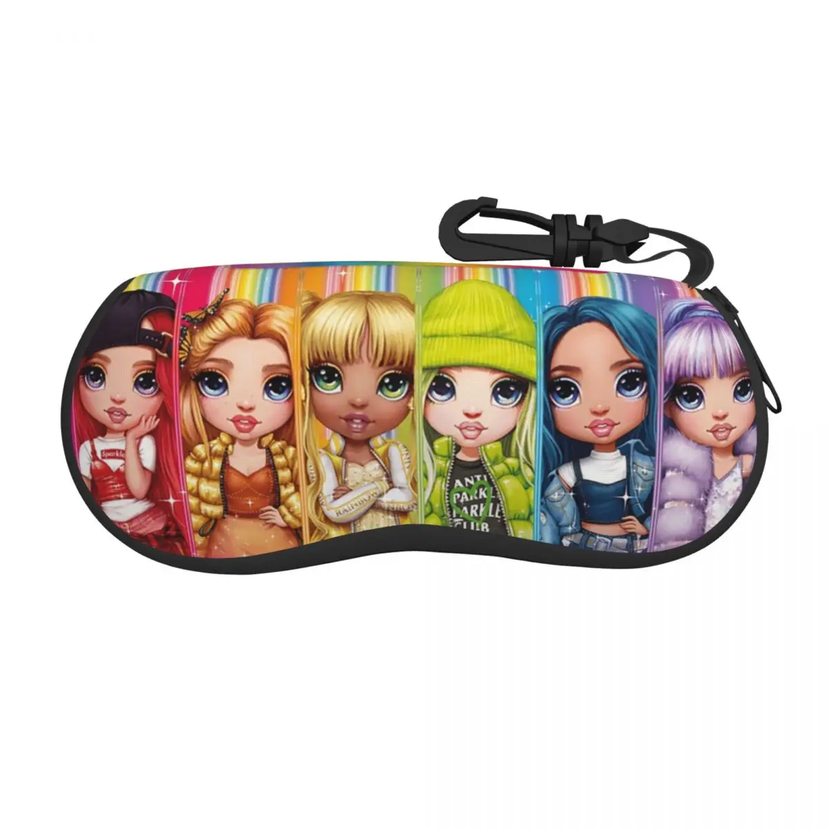 

Custom Rainbow High Shell Glasses Case Unisex Cool Cartoon Anime Tv Eyeglasses Case Sunglasses Protector Box