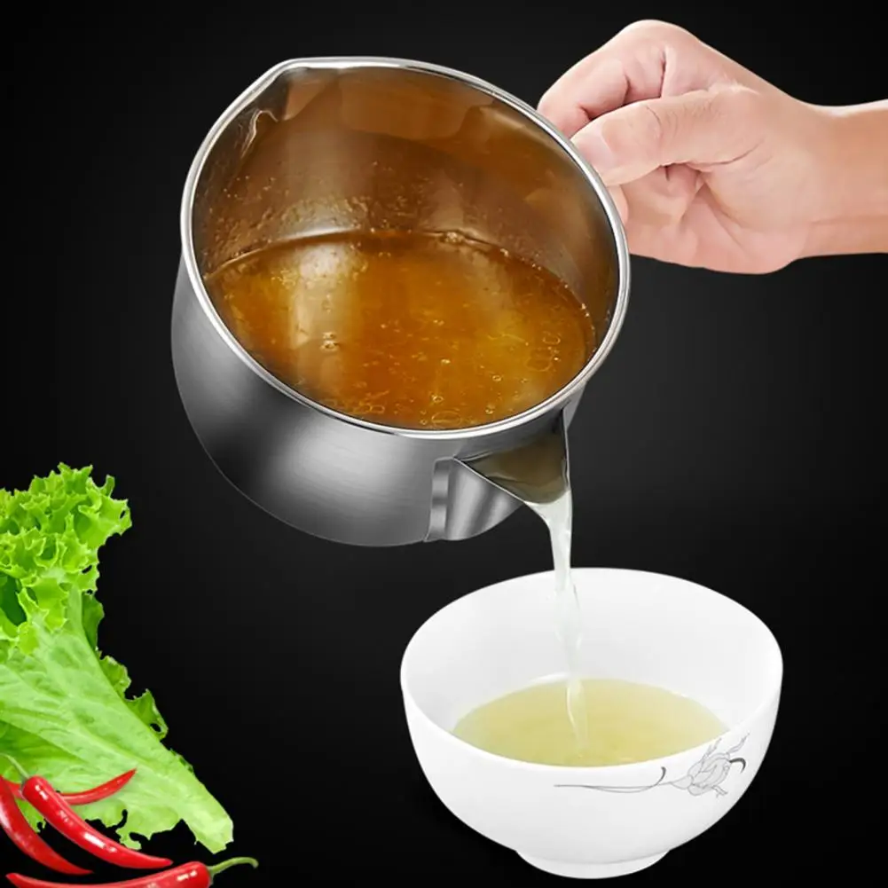 Versatile Oil Filter Kettle Non-slip Handle Convenient to Use Oil Strainer Pot Long Lasting Filter Kettle