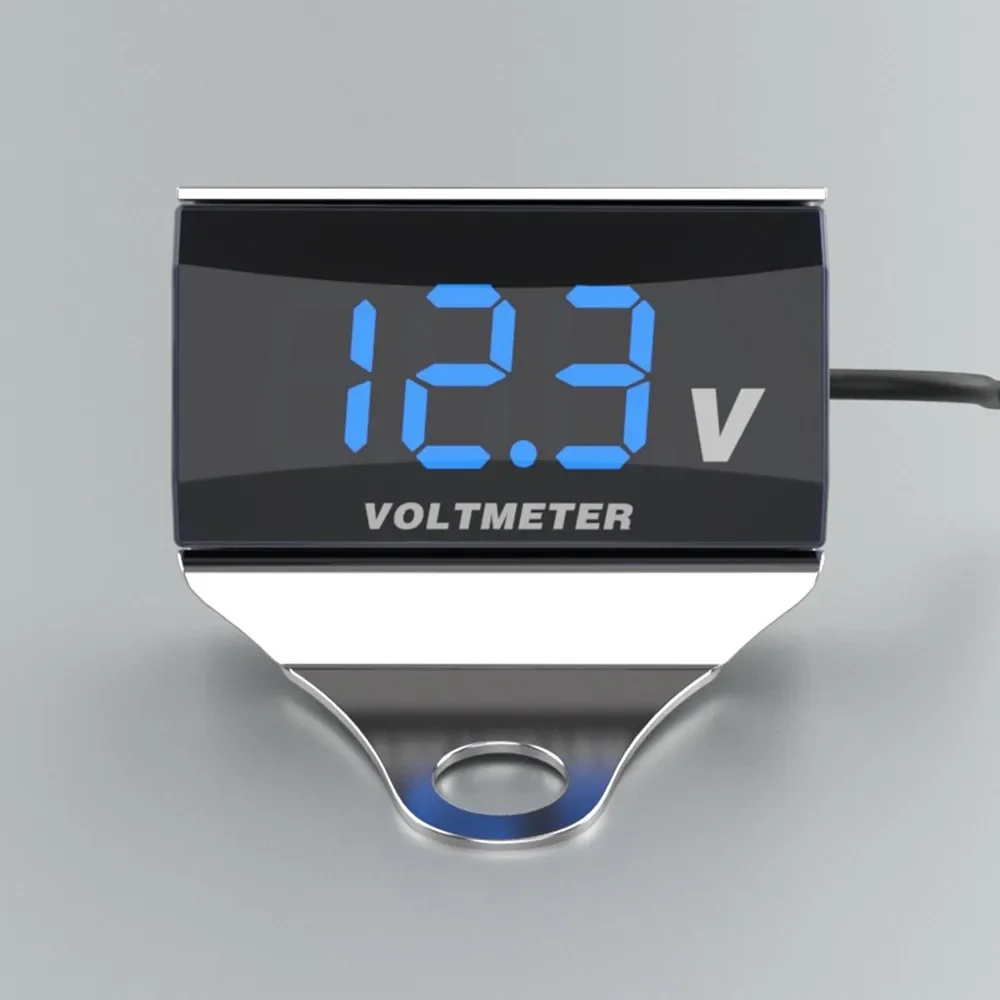 Digital Voltmeter Motorcycle DC 10-150V LED Display Waterproof Voltage Tester Battery Moniter Gauge With Bracket