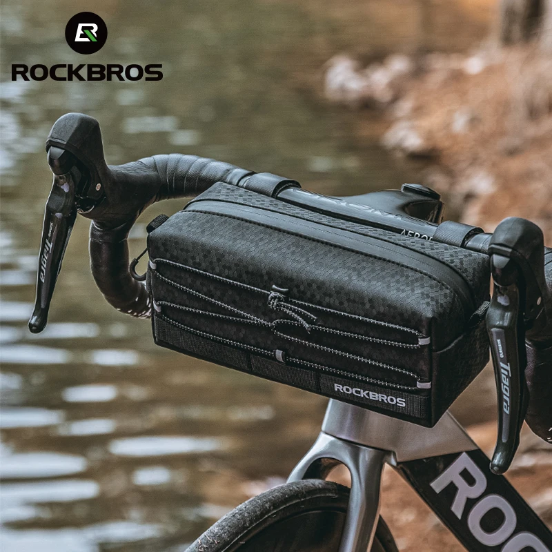 

ROCKBROS Bicycle Bag Large Capacity MTB Road Bike Bag Storage Case Cycling Handlebar Bags Multifunction Basket Bike Accessories