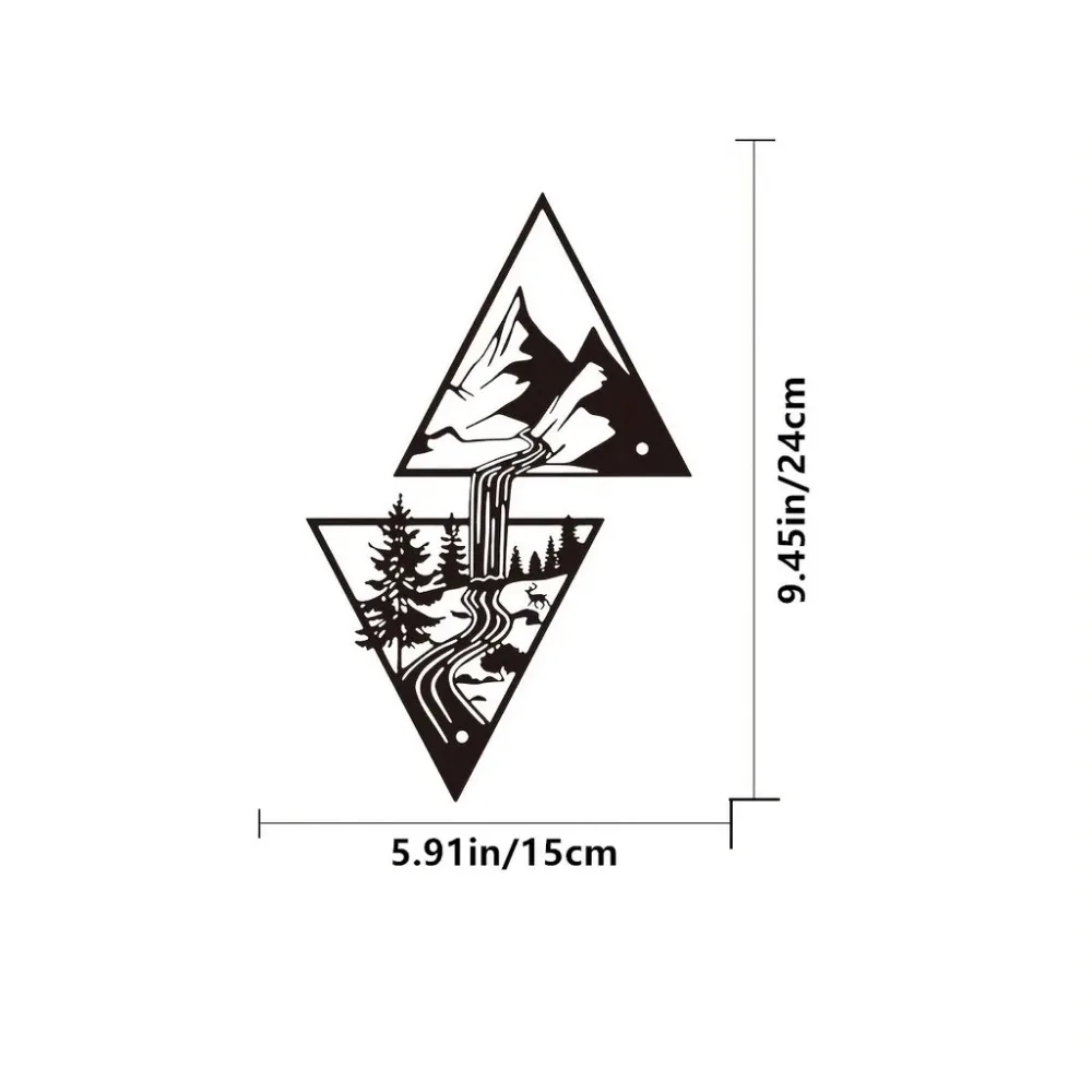 Scenery Theme Decor Wall Art Decorations Mountain Metal Wall