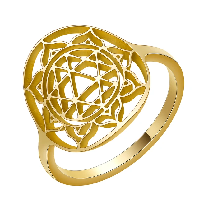 SRI CHAKRA RING Gold Plated | Spiritual Gift