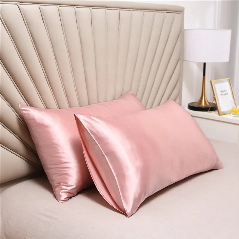 Description Picture 3 of itemLuxury Satin Pillow Case for Hair Skin Silk Satin Pillowcase 51x66/76cm Pillowcases Set Silky Pillow Cover with Envelope Closure