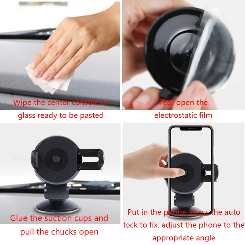 Universal Mobile Car Phone Holder for Phone In Car Holder Windshield Cell Stand Support Smartphone Voiture Mobile Phone Holder - 6