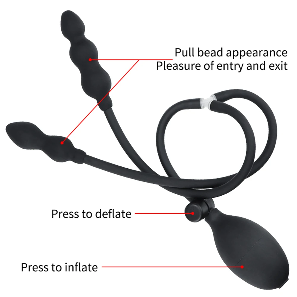 Anal Plug Inflatable Dildo Sex Toys for Adult Women Men Couples Tool Butt Dilator Expander
