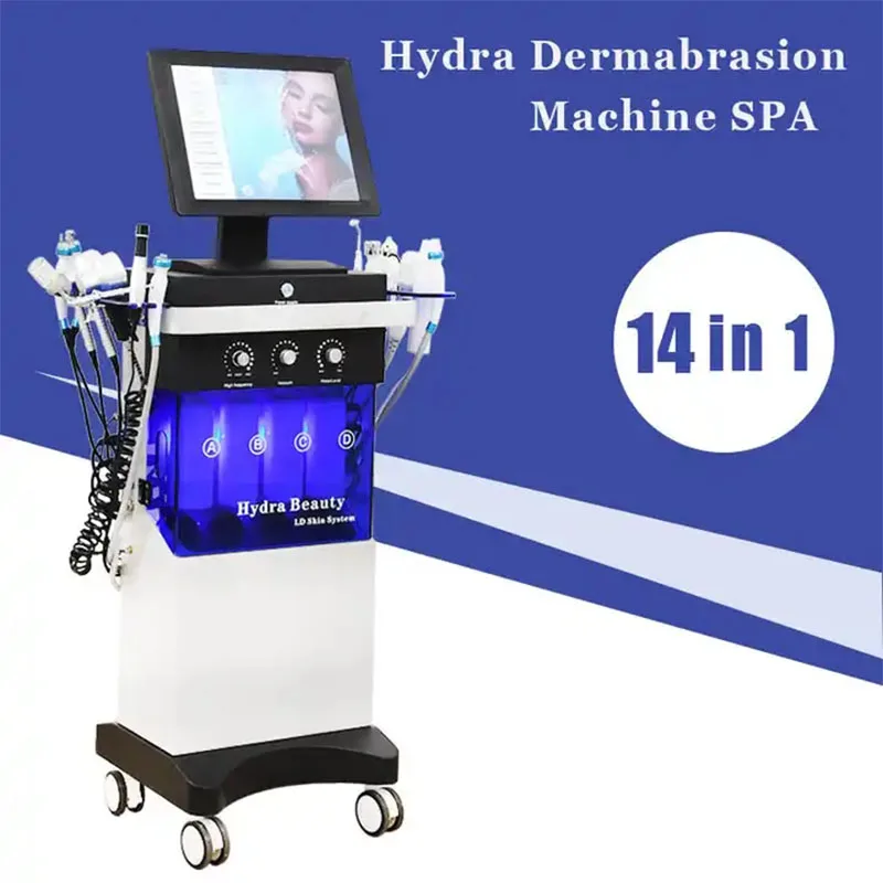 

2024 14 in 1 Women Aesthetic Beauty Equipment Bubble Oxygenation Ultrasonic Scrubber Hydrodermabrasion Hydro Facial Machine