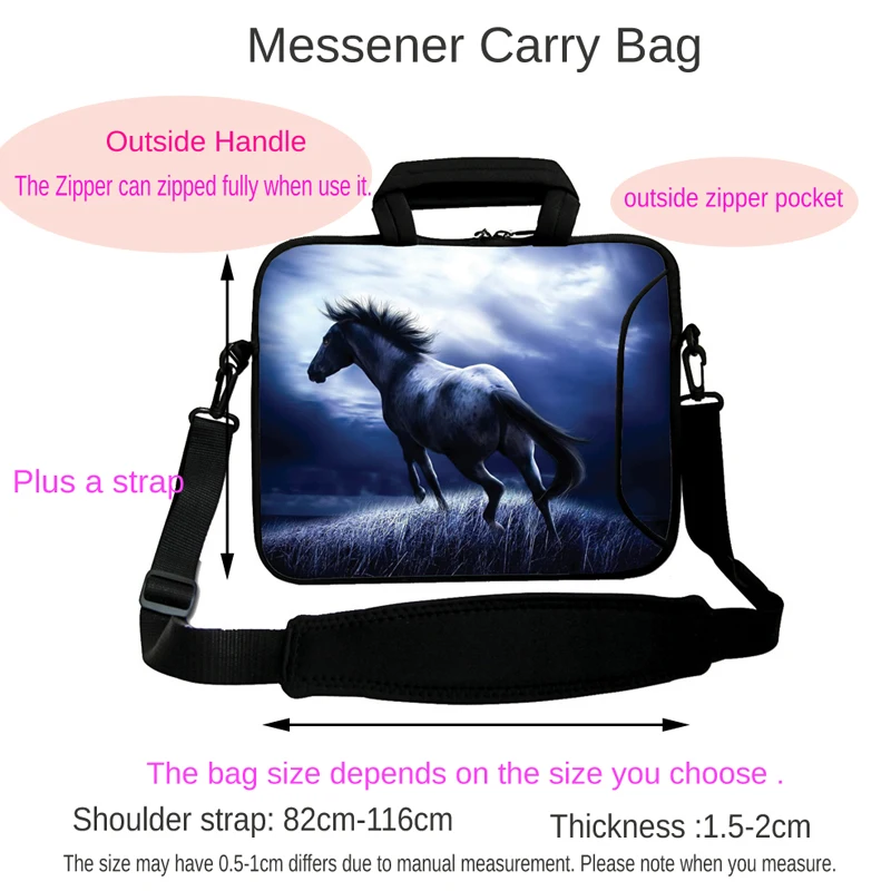 Laptop Bag Neoprene 10 12 13 14 15 16 17Inch Notebook Chromebook Shoulder Strap Case Portable Pouch For Macbook Lenovo legion go