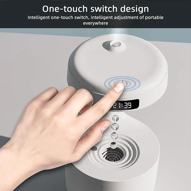 new small three-dimensional desktop water drop reverse flow home office silent spray water anti-gravity humidifier