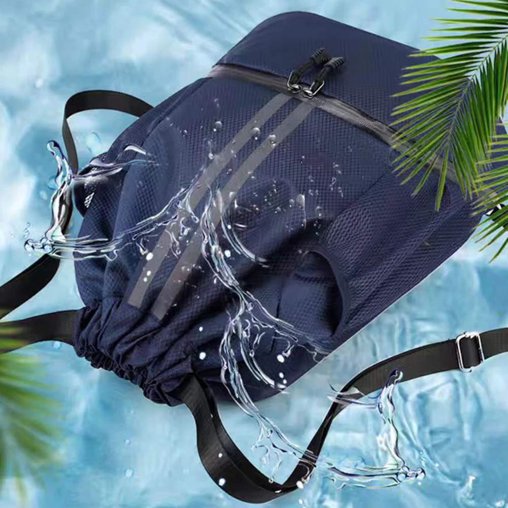Drawstring Basketball Bag with Shoe Compartment Outdoor Sports Bag Dry & Wet Separation Hiking Climbing Backpack for Men Women 3