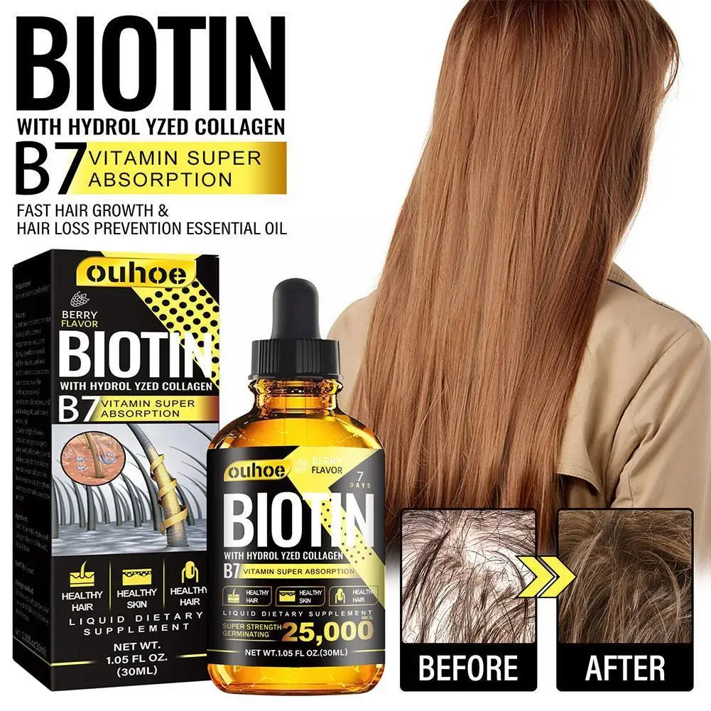 

2023 Biotin Fast Oil Hair Regrowth Serum Hair Thinning Treatment Liquid Anti-hair Loss For Women Men