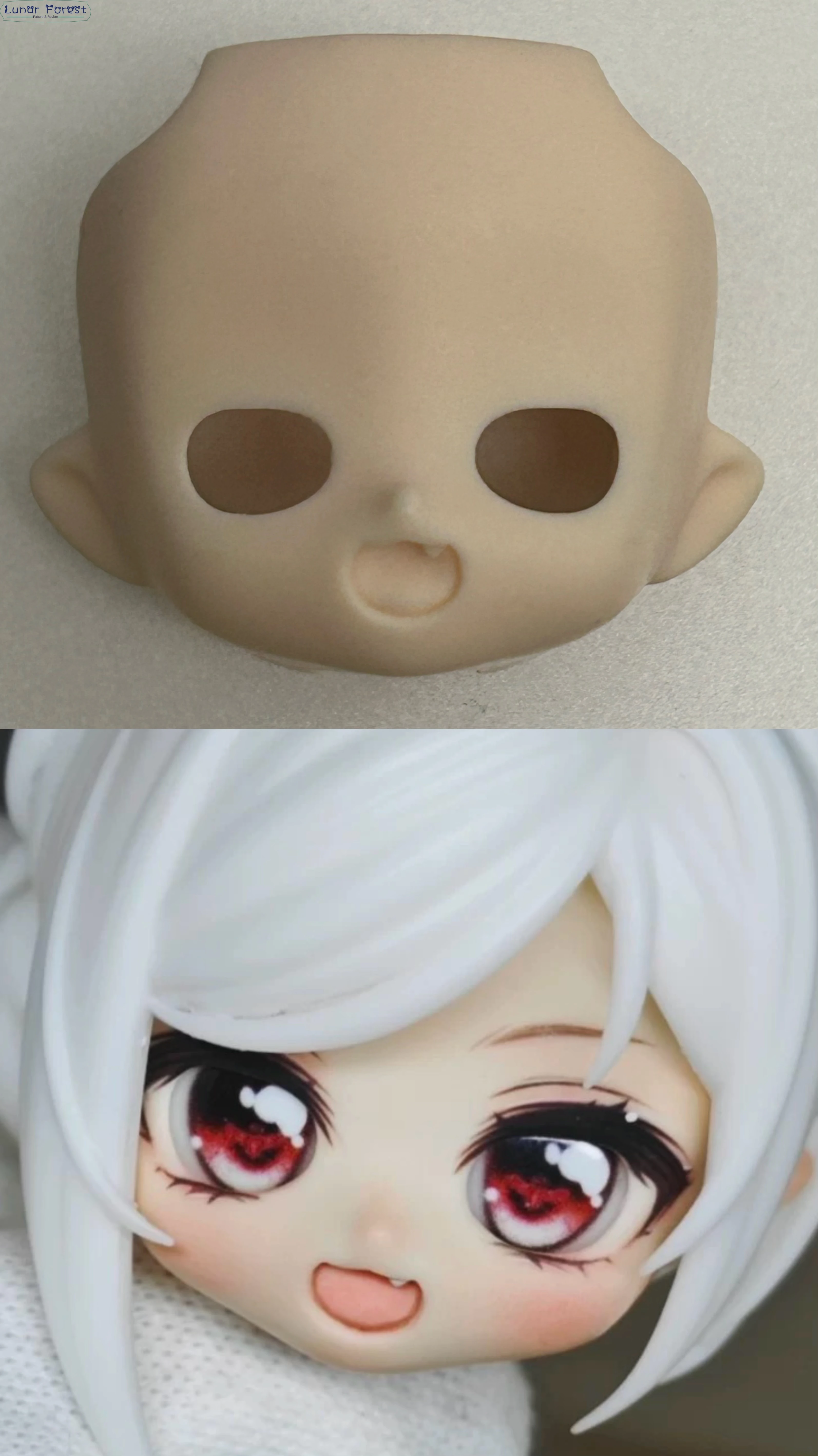 OB11 Doll No Make Up Face Open Eyes Accessories DIY Obitsu11 Doll Accessories