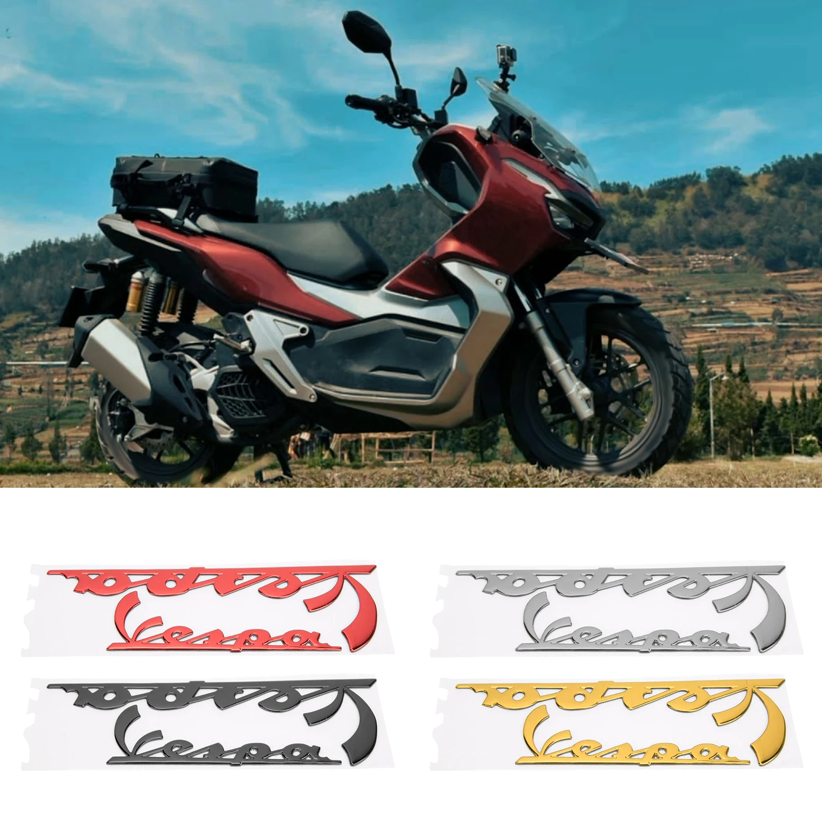 Motorcycle Stickers Emblem Sticker 3-Dimensional Decal for Vespa GTS300 LX125 LX150 IE Sprint Primavera 300 LX LXV Super reflective stickers motorcycle stickers vinyl stickers custom stickers motorcycle accessories motorcycle helmet stickers motorcycle tank sticker