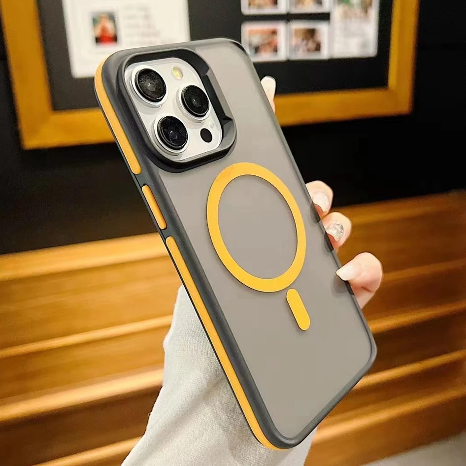 Luxury Matte Double Color Magnetic Shockproof Armor Case