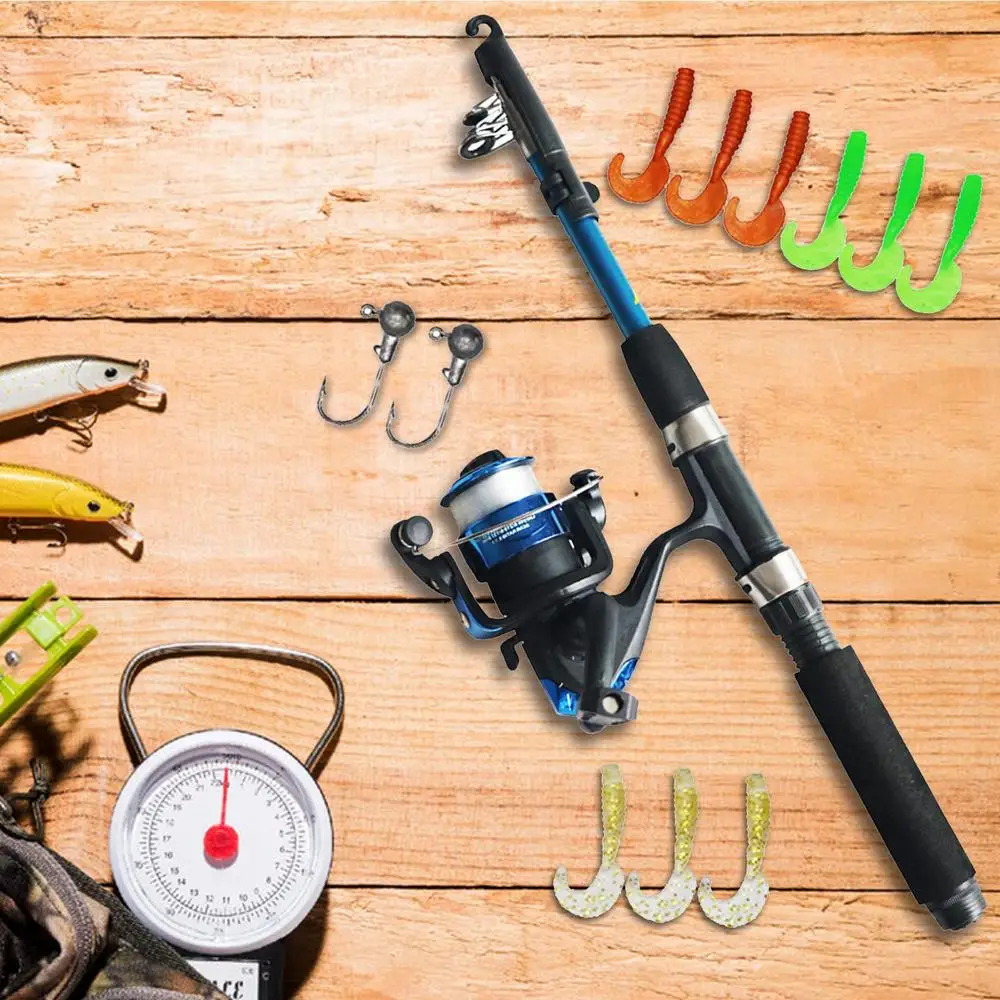 Small Fishing Pole Mini Telescopic Sea Pole Set for Kids Portable Lightweight Fishing Gear Children's Fishing Pole for Beginners