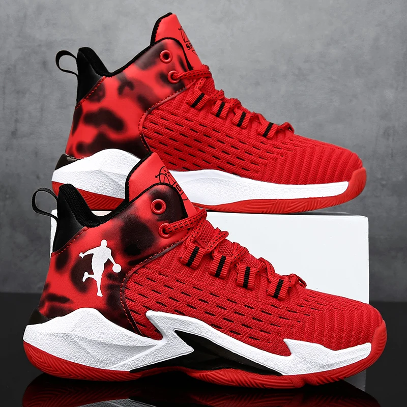 Boys Air Mesh Basketball Shoes Kids Sneakers Thick Sole Non-slip Children Sports Shoes for Girls 8 10 sports shoes baby shoes kids sneakers kids shoes kids sports shoes