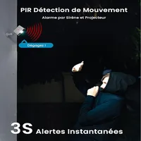 ieGeek 2 pièces 2K caméra de Surveillance WiFi sans fil avec batterie, Vision nocturne, détection de couleur et de mouvement AI et PIR, extérieur/intérieur 5