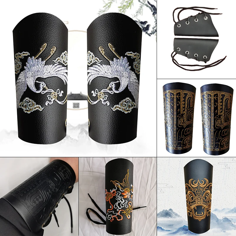 Alte Hanfu Armschiene Frauen Männer Ming-dynastie Cosplay Armband Chinesischen Traditionellen Schwertkämpfer Armschienen Hanfu Dekor Zubehör – Detail 1