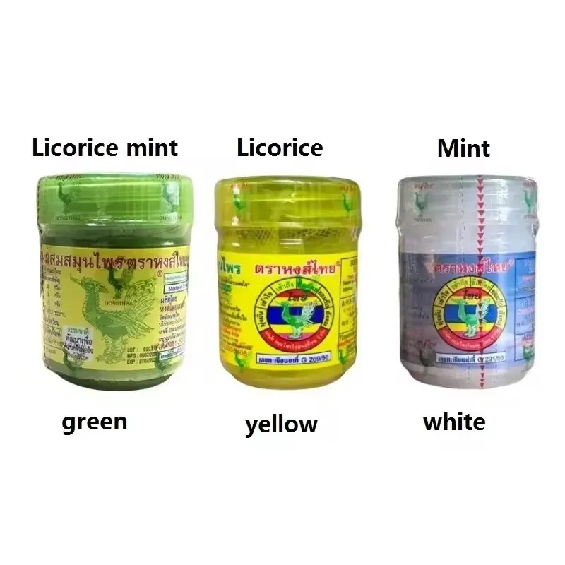 Thai Herbal Inhalant 1/2/3PCS with Licorice/Mint flavor