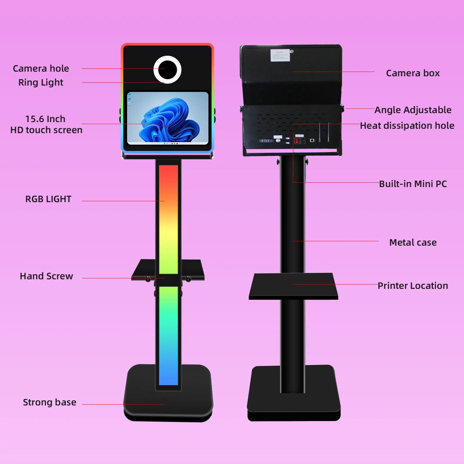 New Inch Touch Screen DSLR Photo Booth Machine Selfie