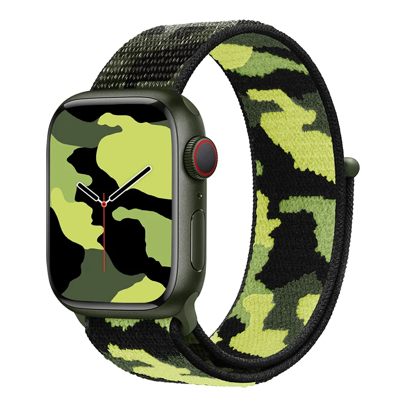 Nylon Loop Band For Apple Watch Strap 44mm 40mm 45mm 41mm 38mm