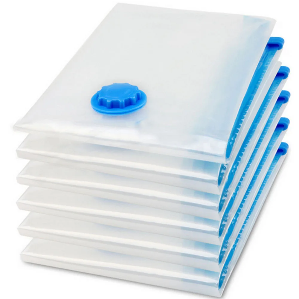 

5pcs Compression Vacuum Bag Set Transparent Vacuum Bag Move Travel Packing Bag Closet Organizer Storage Bag 11 Sizes Ziplock Bag
