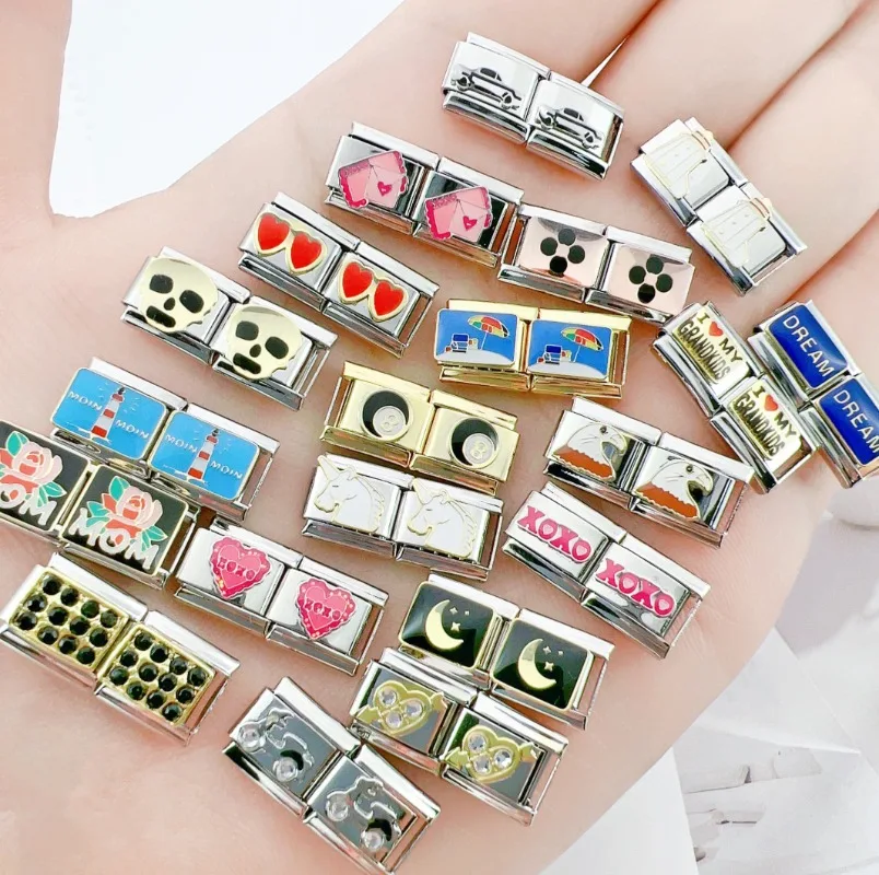 CONCEPT 2024 Fashion Gift for Mom Charm Italian Links Fit 9mm Bracelet Making Present for Mummy DIY Jewelry BT001-1