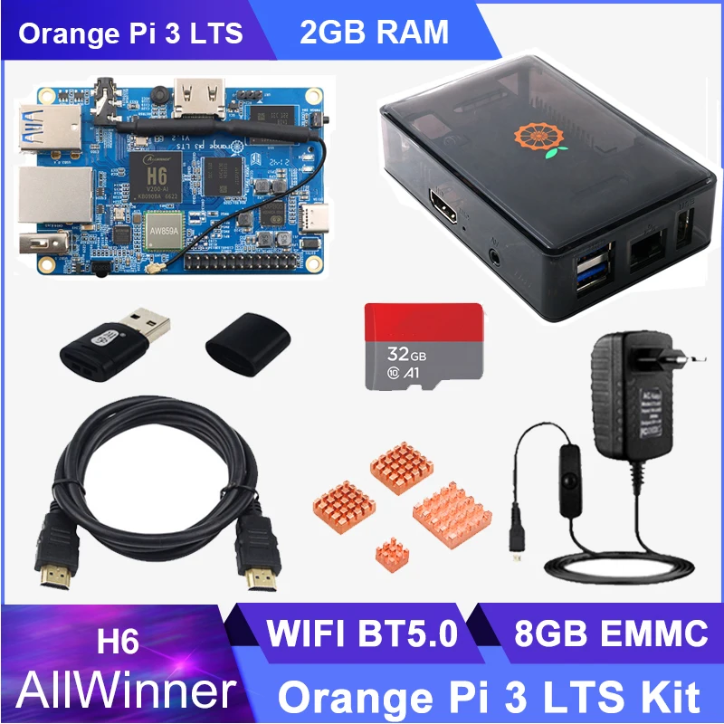 Orange Pi 3 LTS 2GB RAM – Scheda Open Source Con HDMI, BT 5.0 E Processore H6 - 4