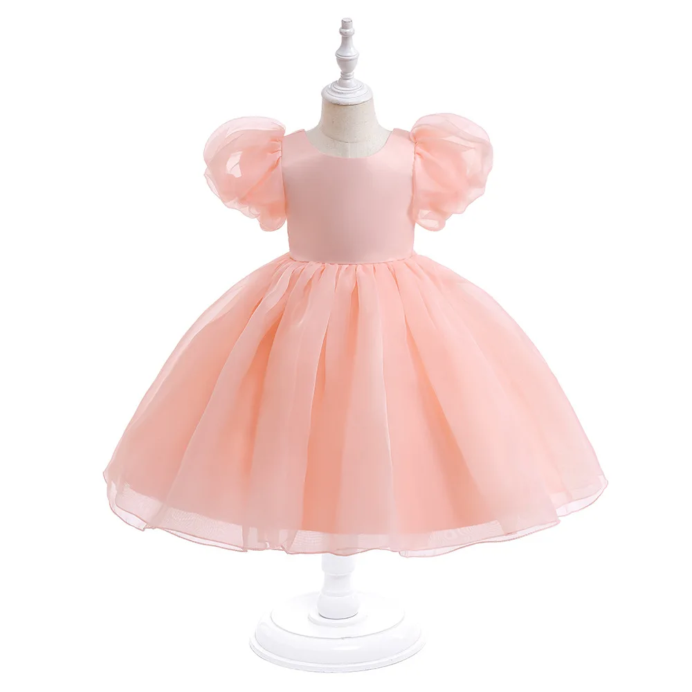 

Popular Little Kid Princess Dress Bubble Sleeves One Year Old Gown Puffy Dress Dress Girls' Children's Dress Dress